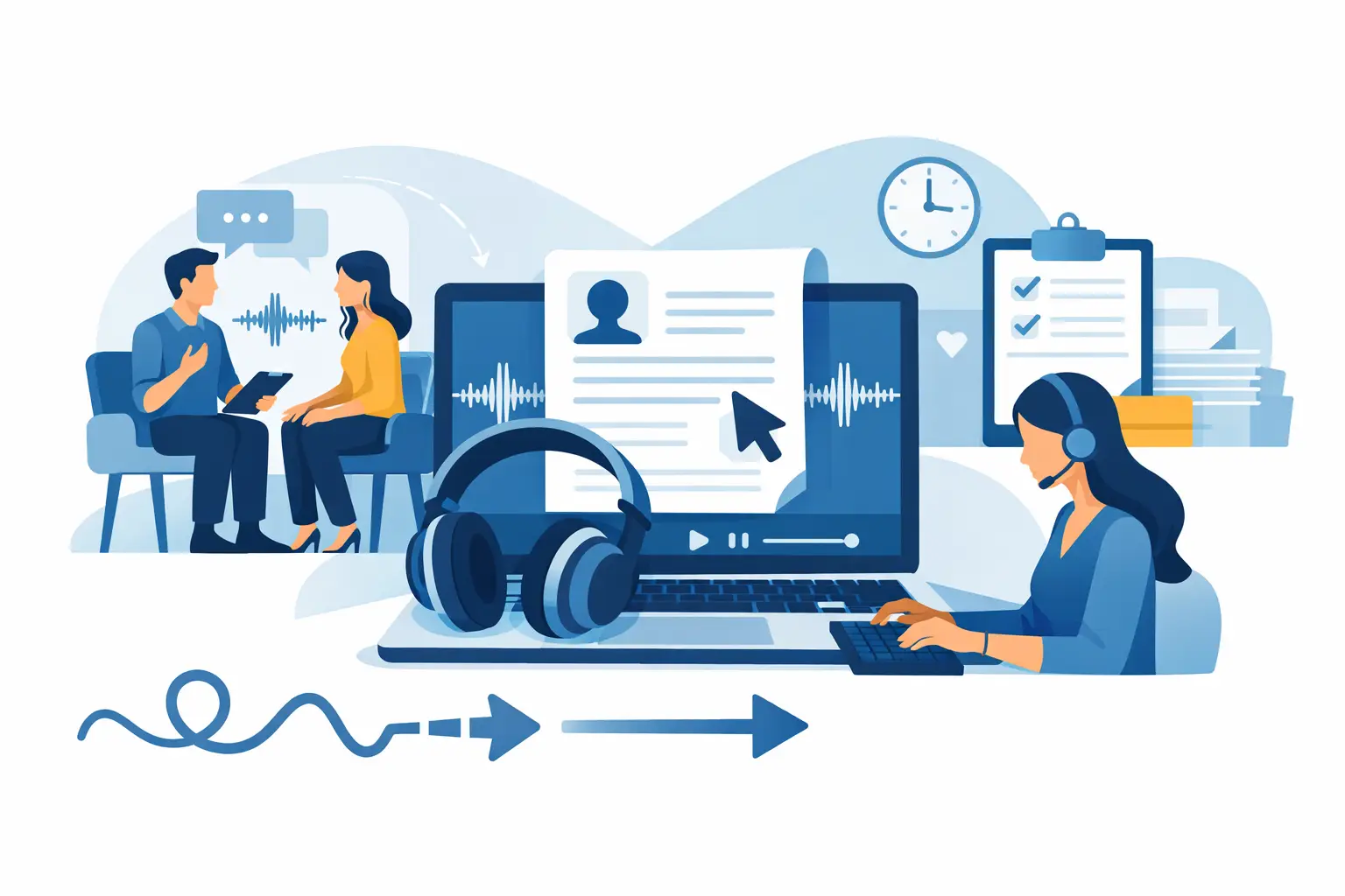 How to Transcribe Interviews Faster, Without Rework